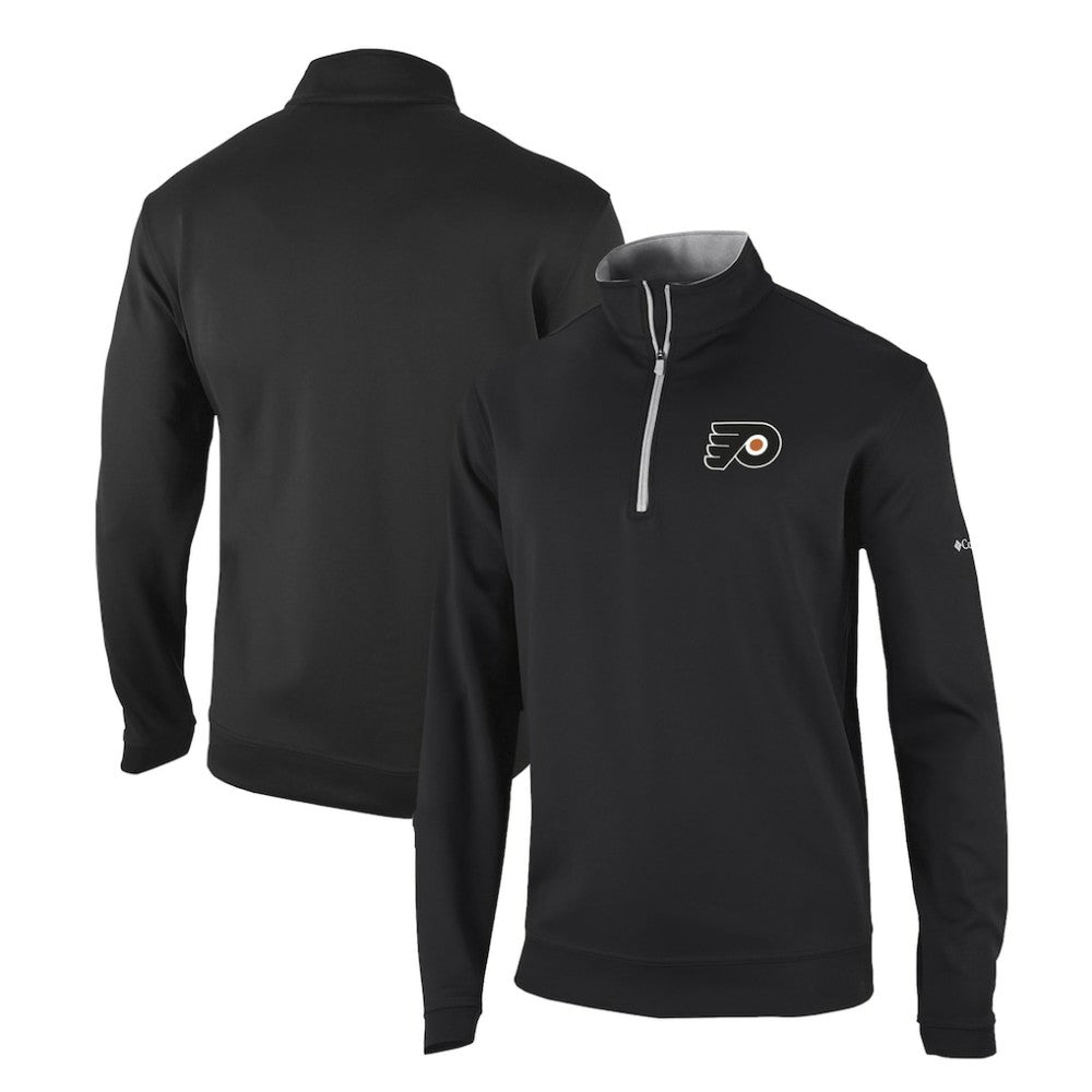 Philadelphia Flyers Columbia Omni-Wick Wickhams Hills Half-Zip Pullover Top - Black Pullover