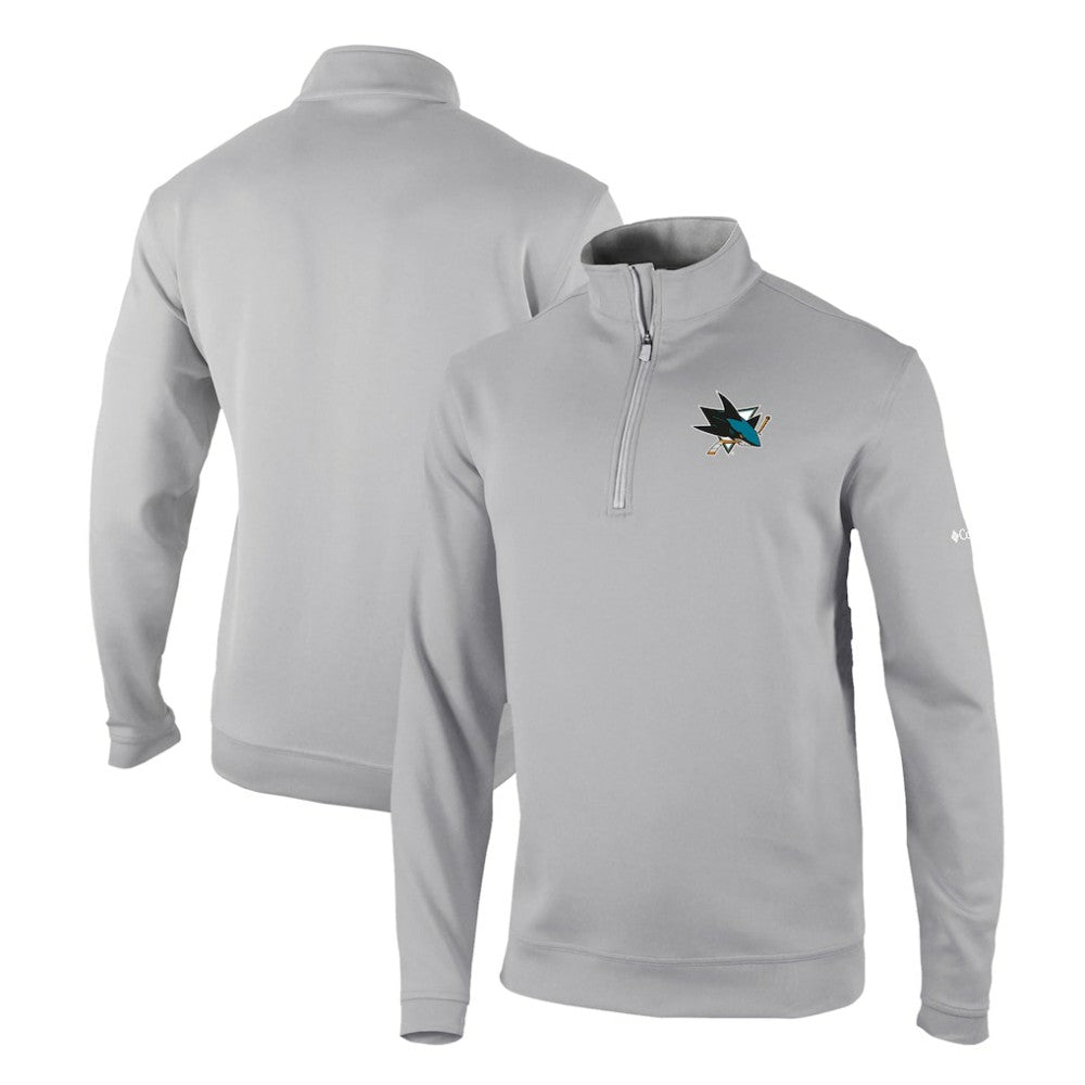 San Jose Sharks Columbia Omni-Wick Wickhams Hills Half-Zip Pullover Top - Gray Pullover