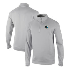 San Jose Sharks Columbia Omni-Wick Wickhams Hills Half-Zip Pullover Top - Gray Pullover