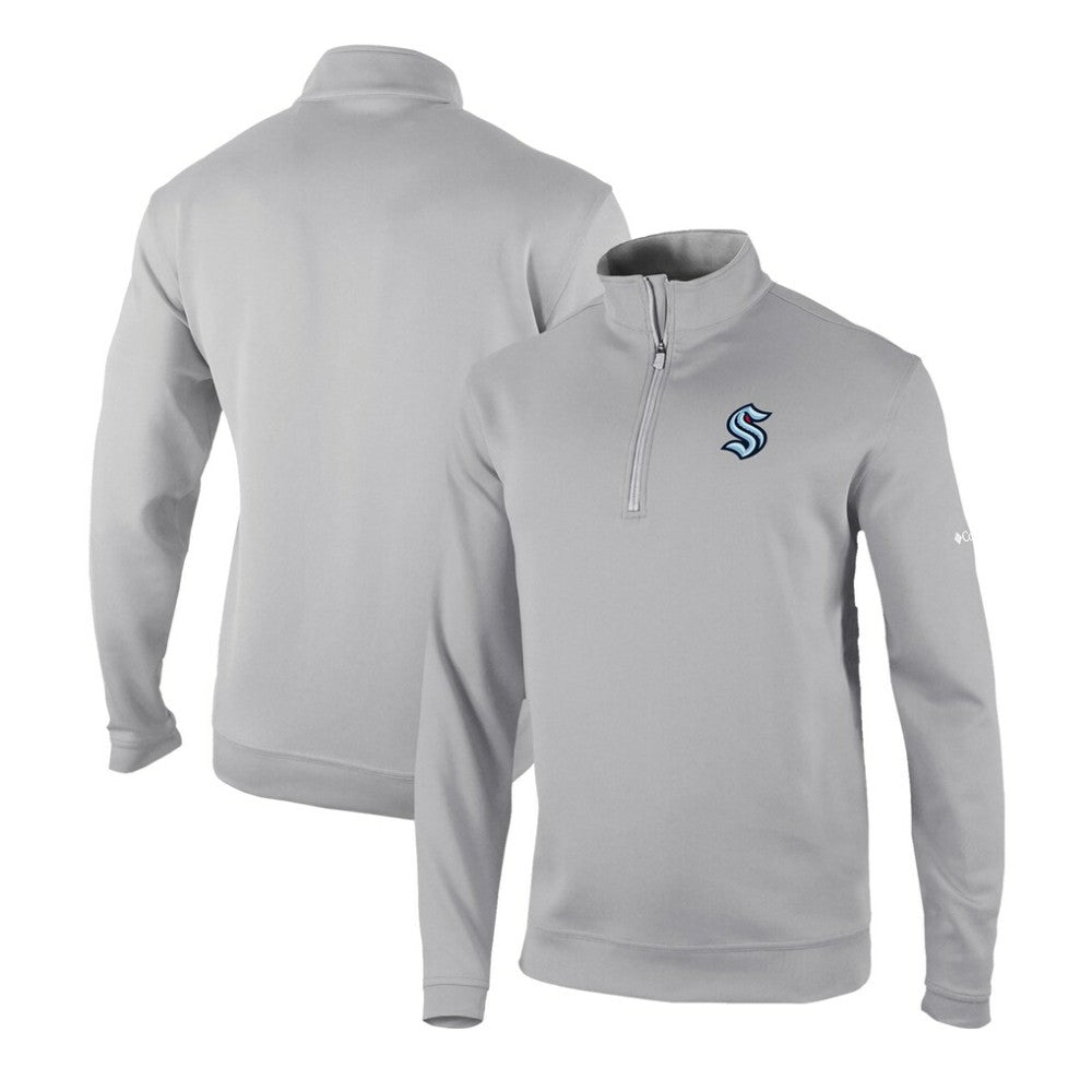 Seattle Kraken Columbia Omni-Wick Wickhams Hills Half-Zip Pullover Top - Gray Pullover
