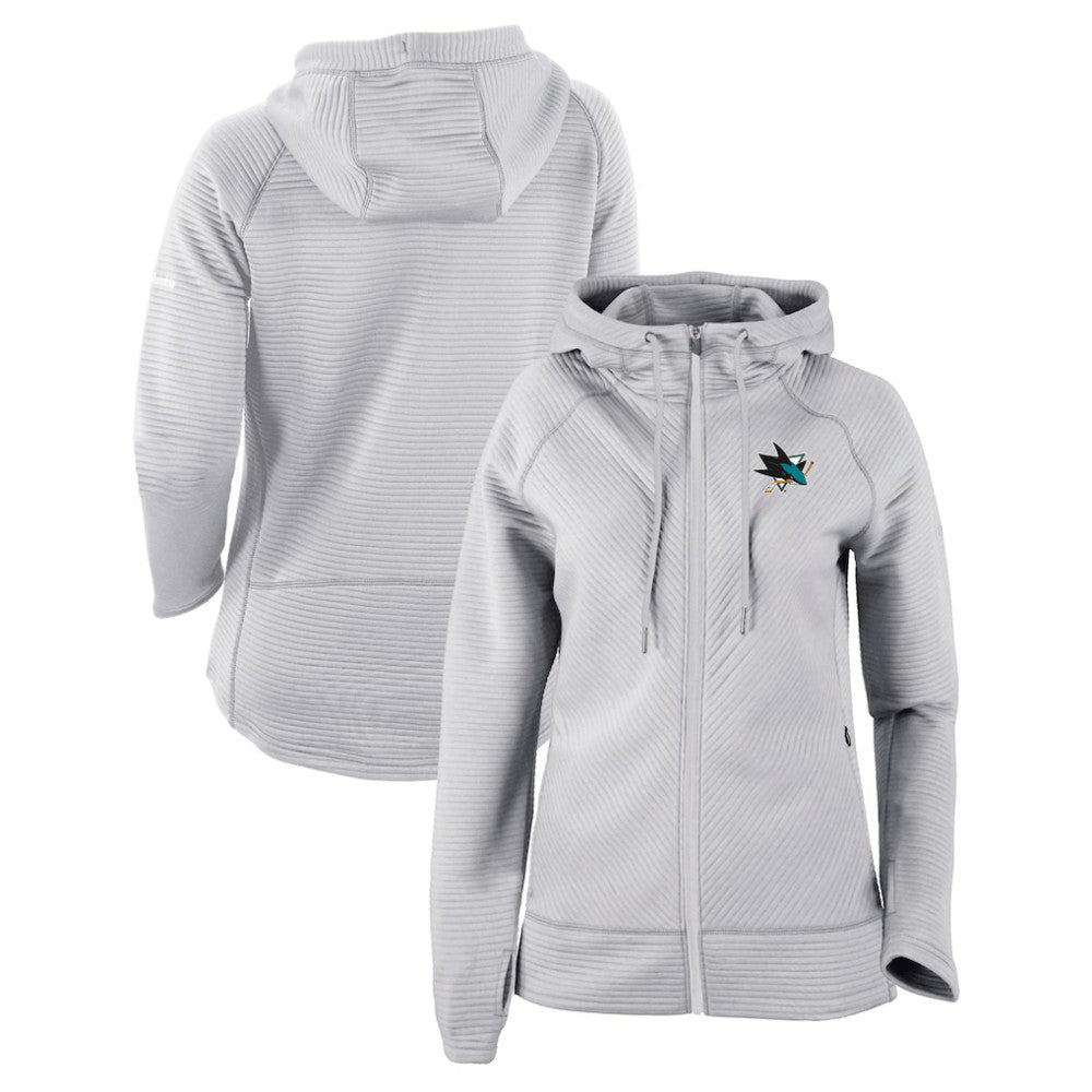 San Jose Sharks Columbia Women's Omni-Wick Pack It Up Full-Zip Jacket - Gray Jackets