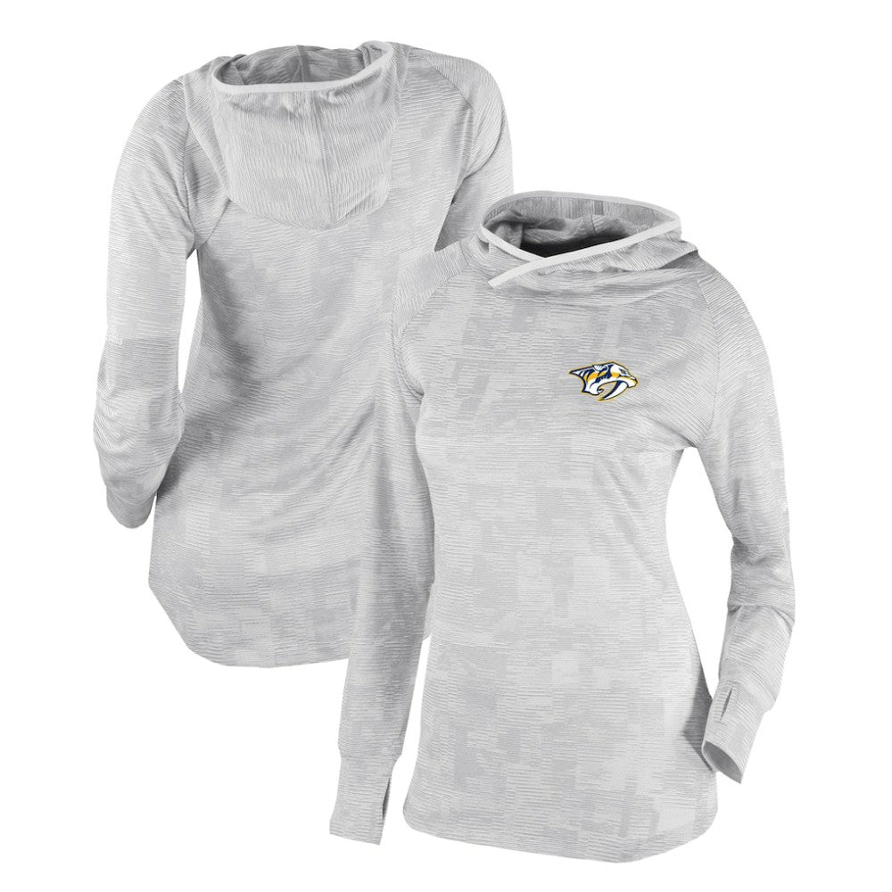 Nashville Predators Columbia Women's Omni-Wick Sunday Ball Pullover Hoodie - White Hoodies