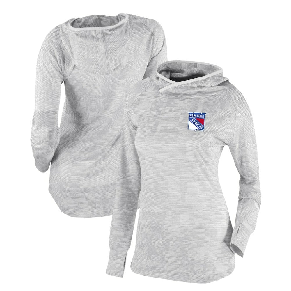 New York Rangers Columbia Women's Omni-Wick Sunday Ball Pullover Hoodie - White Hoodies