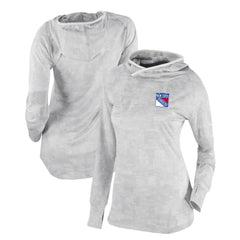 New York Rangers Columbia Women's Omni-Wick Sunday Ball Pullover Hoodie - White Hoodies