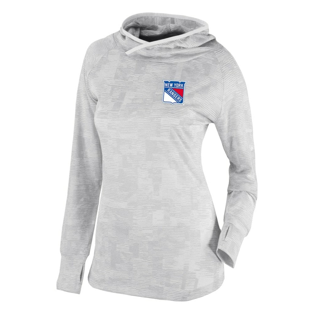 New York Rangers Columbia Women's Omni-Wick Sunday Ball Pullover Hoodie - White Hoodies