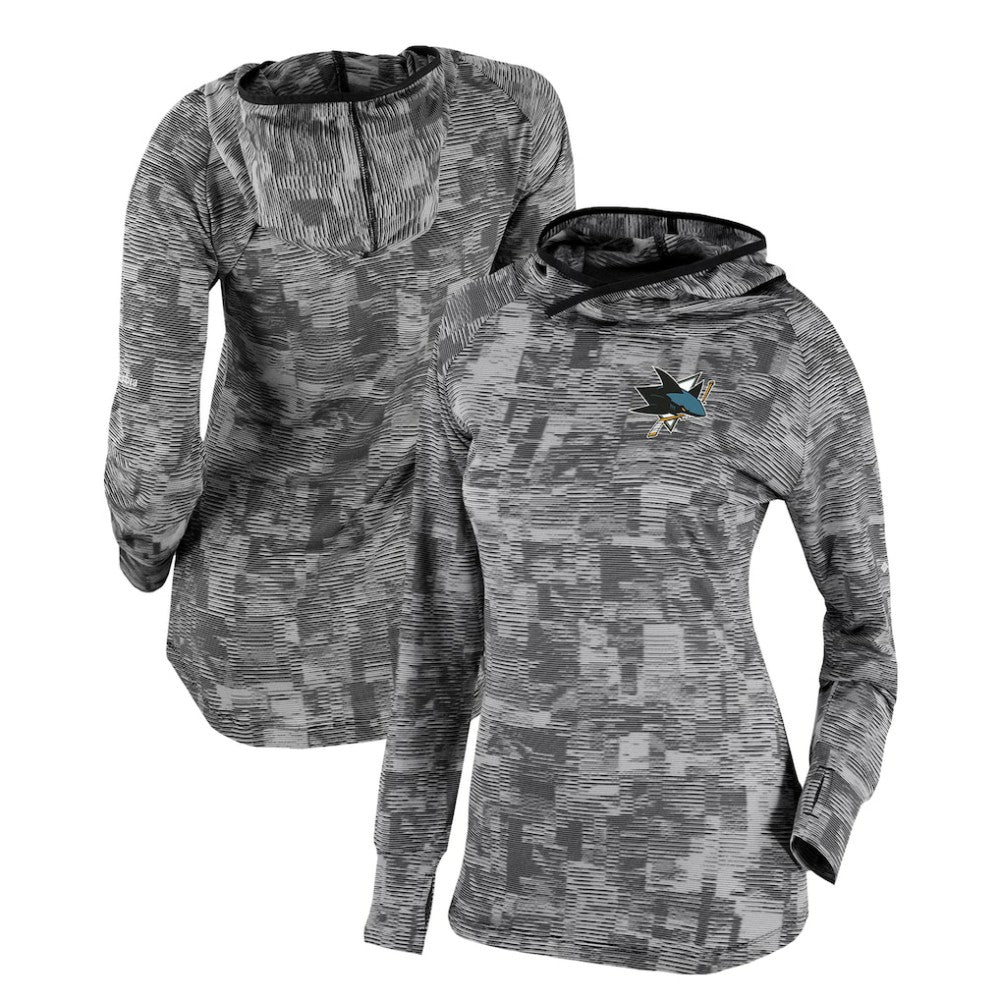 San Jose Sharks Columbia Women's Omni-Wick Sunday Ball Pullover Hoodie - Black Hoodies
