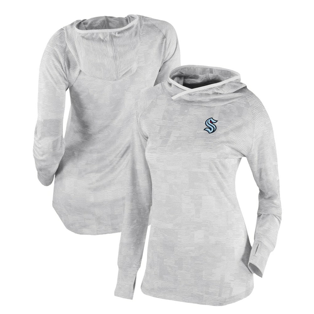 Seattle Kraken Columbia Women's Omni-Wick Sunday Ball Pullover Hoodie - White Hoodies