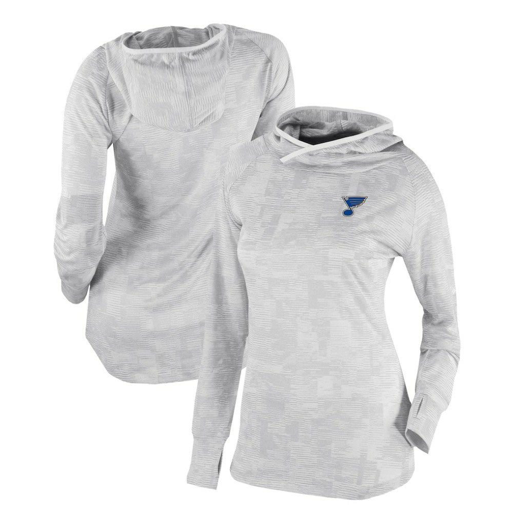 St. Louis Blues Columbia Women's Omni-Wick Sunday Ball Pullover Hoodie - White Hoodies