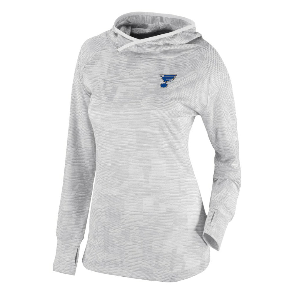 St. Louis Blues Columbia Women's Omni-Wick Sunday Ball Pullover Hoodie - White Hoodies