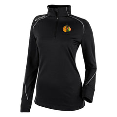 Chicago Blackhawks Columbia Women's Omni-Wick Shotgun 2.0 Quarter-Zip Pullover Top - Black Pullover