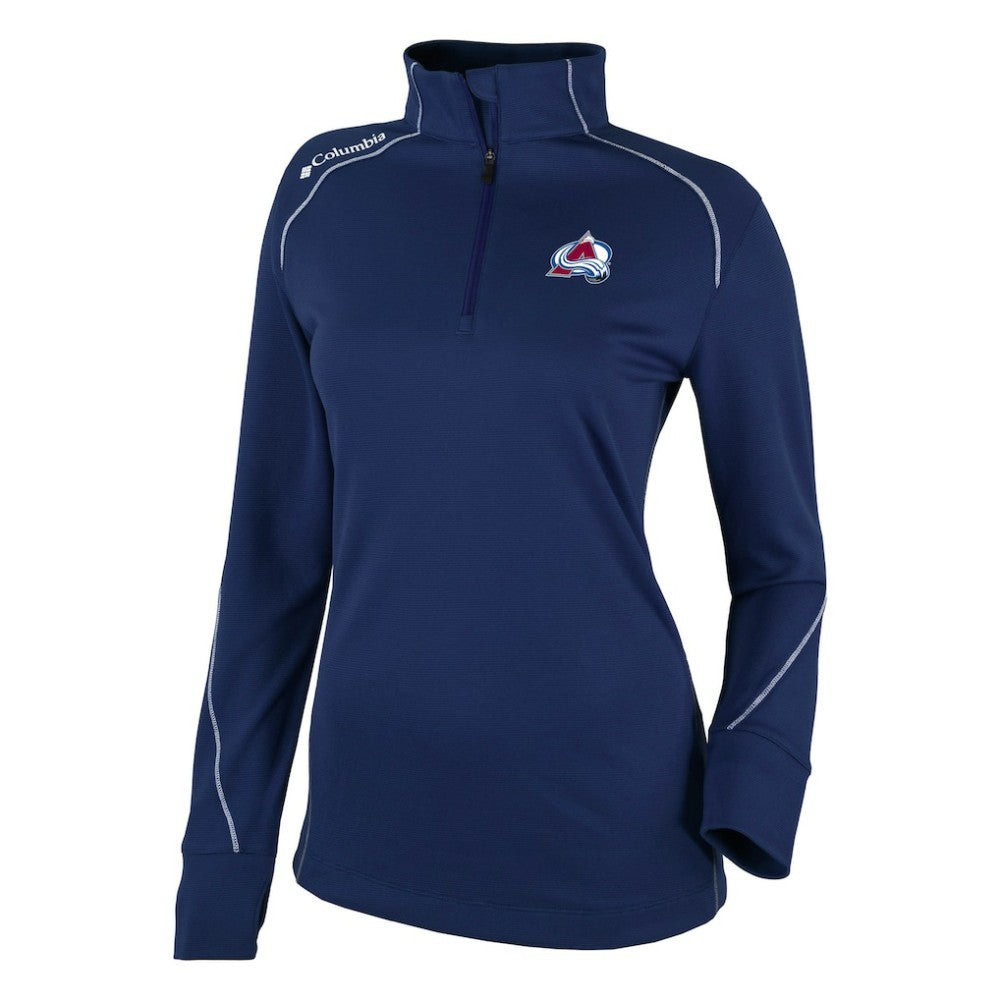 Colorado Avalanche Columbia Women's Omni-Wick Shotgun 2.0 Quarter-Zip Pullover Top - Navy Pullover