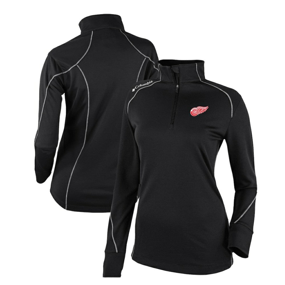 Detroit Red Wings Columbia Women's Omni-Wick Shotgun 2.0 Quarter-Zip Pullover Top - Black Pullover