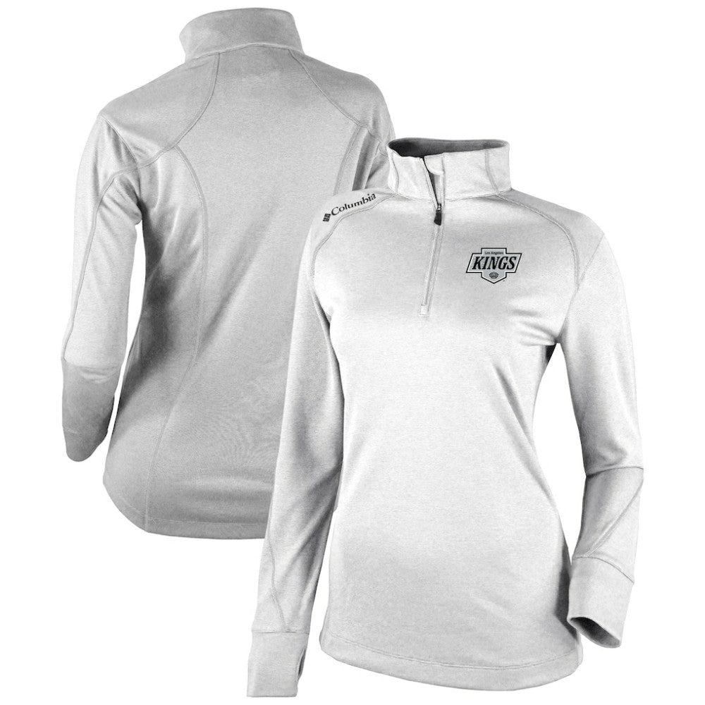 Los Angeles Kings Columbia Women's Omni-Wick Shotgun 2.0 Quarter-Zip Pullover Top - White Pullover