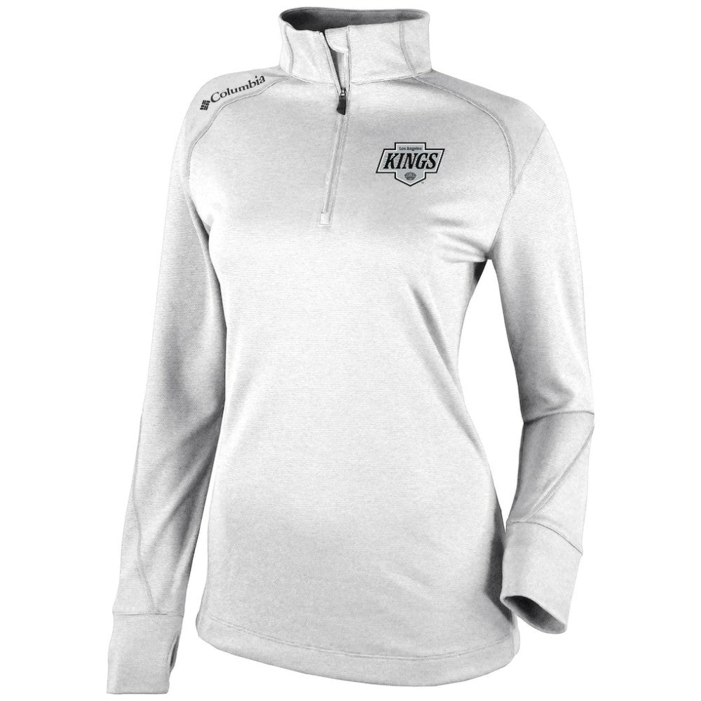 Los Angeles Kings Columbia Women's Omni-Wick Shotgun 2.0 Quarter-Zip Pullover Top - White Pullover