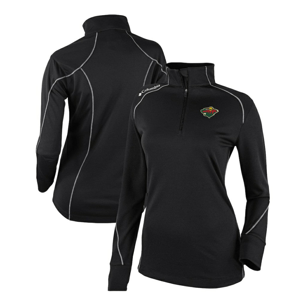 Minnesota Wild Columbia Women's Omni-Wick Shotgun 2.0 Quarter-Zip Pullover Top - Black Pullover