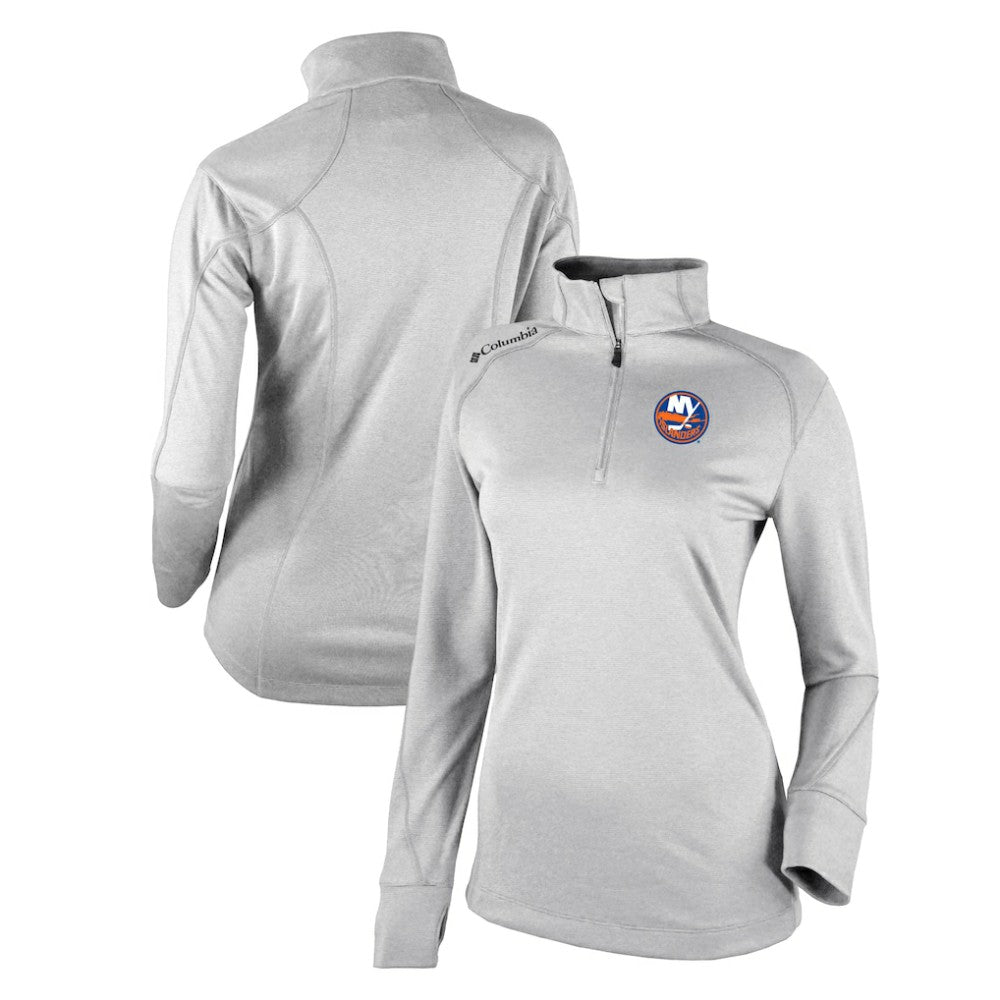 New York Islanders Columbia Women's Omni-Wick Shotgun 2.0 Quarter-Zip Pullover Top - White Pullover