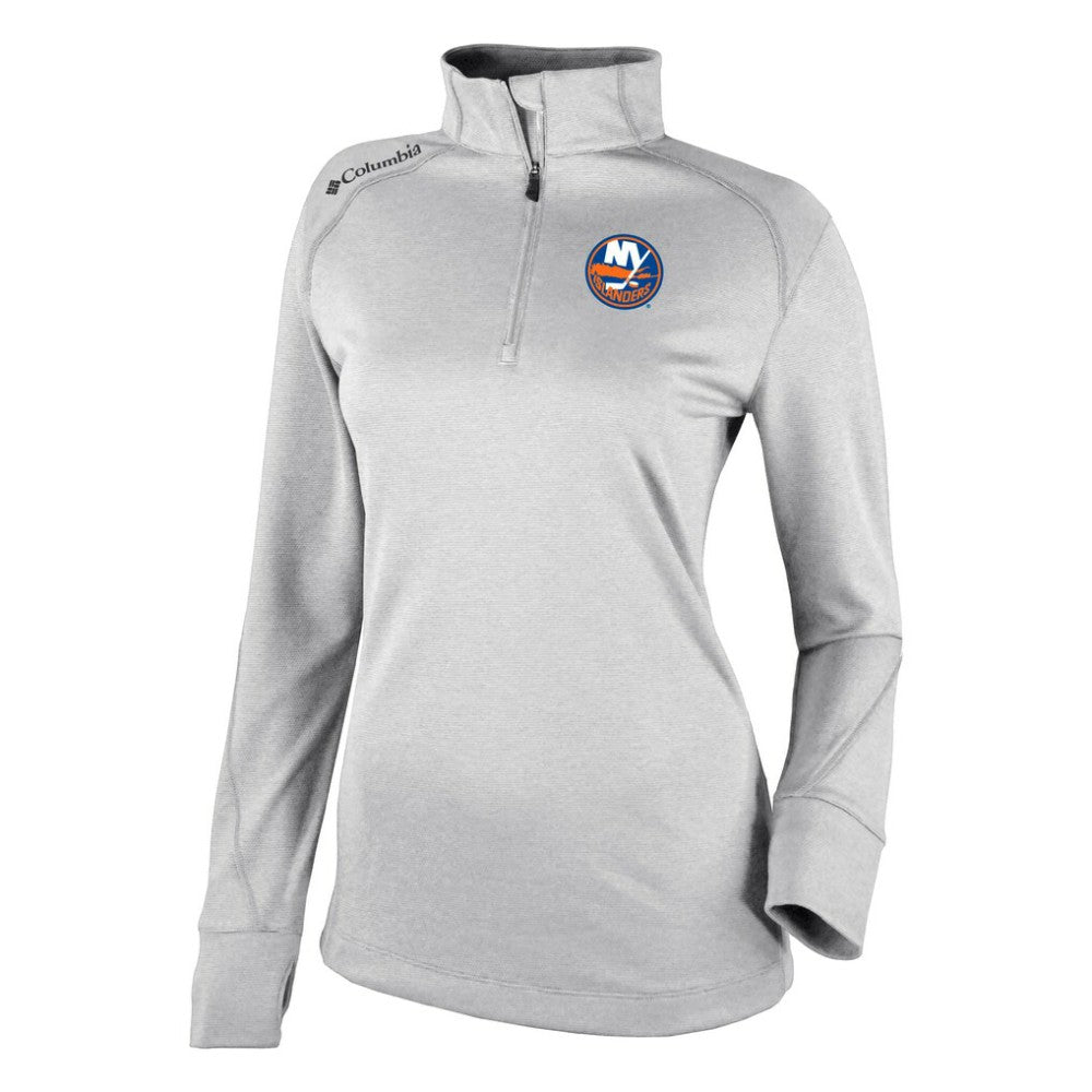 New York Islanders Columbia Women's Omni-Wick Shotgun 2.0 Quarter-Zip Pullover Top - White Pullover
