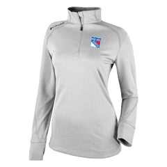 New York Rangers Columbia Women's Omni-Wick Shotgun 2.0 Quarter-Zip Pullover Top - White Pullover