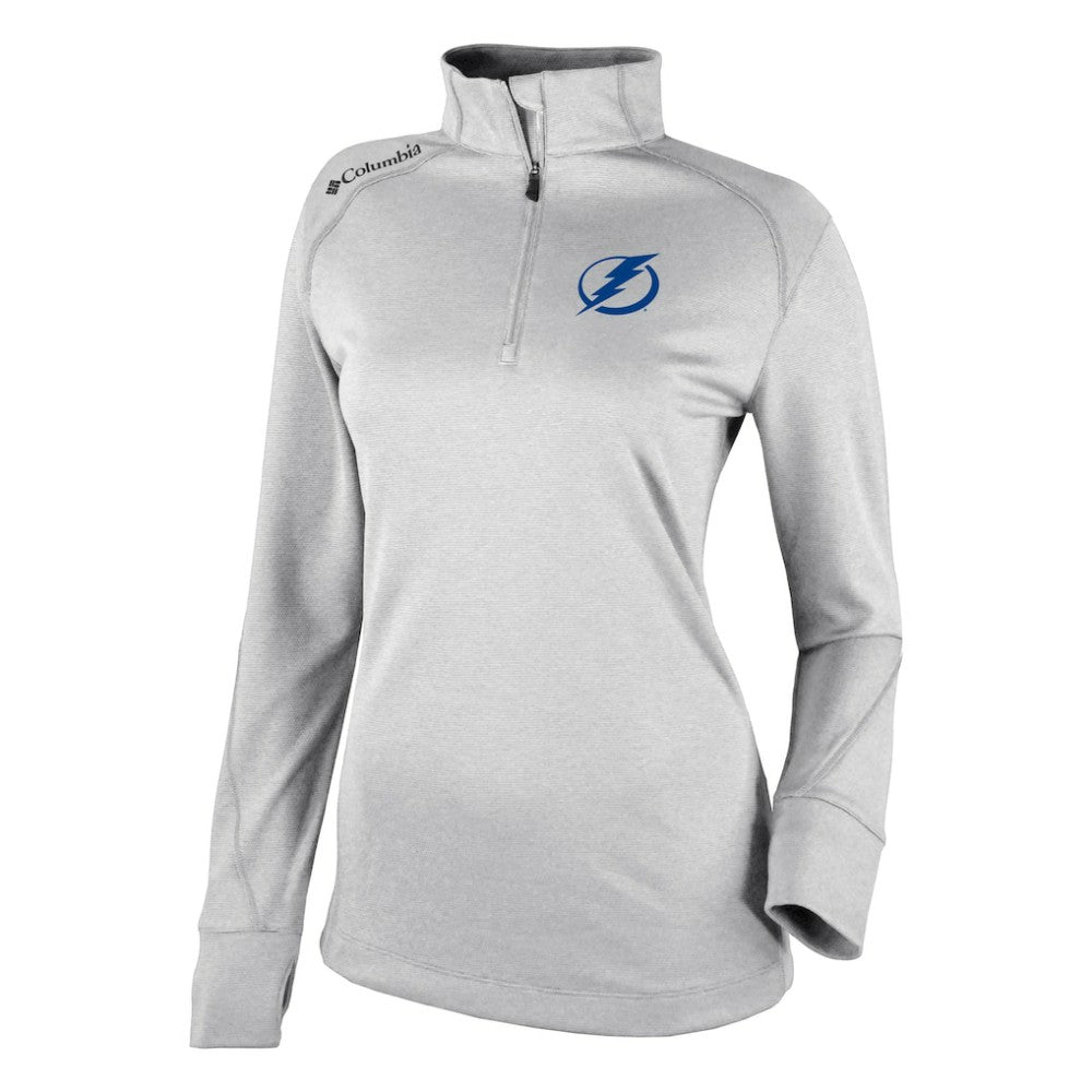 Tampa Bay Lightning Columbia Women's Omni-Wick Shotgun 2.0 Quarter-Zip Pullover Top - White Pullover