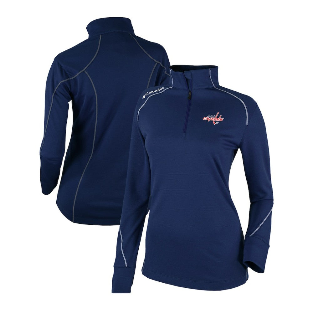 Washington Capitals Columbia Women's Omni-Wick Shotgun 2.0 Quarter-Zip Pullover Top - Navy Pullover