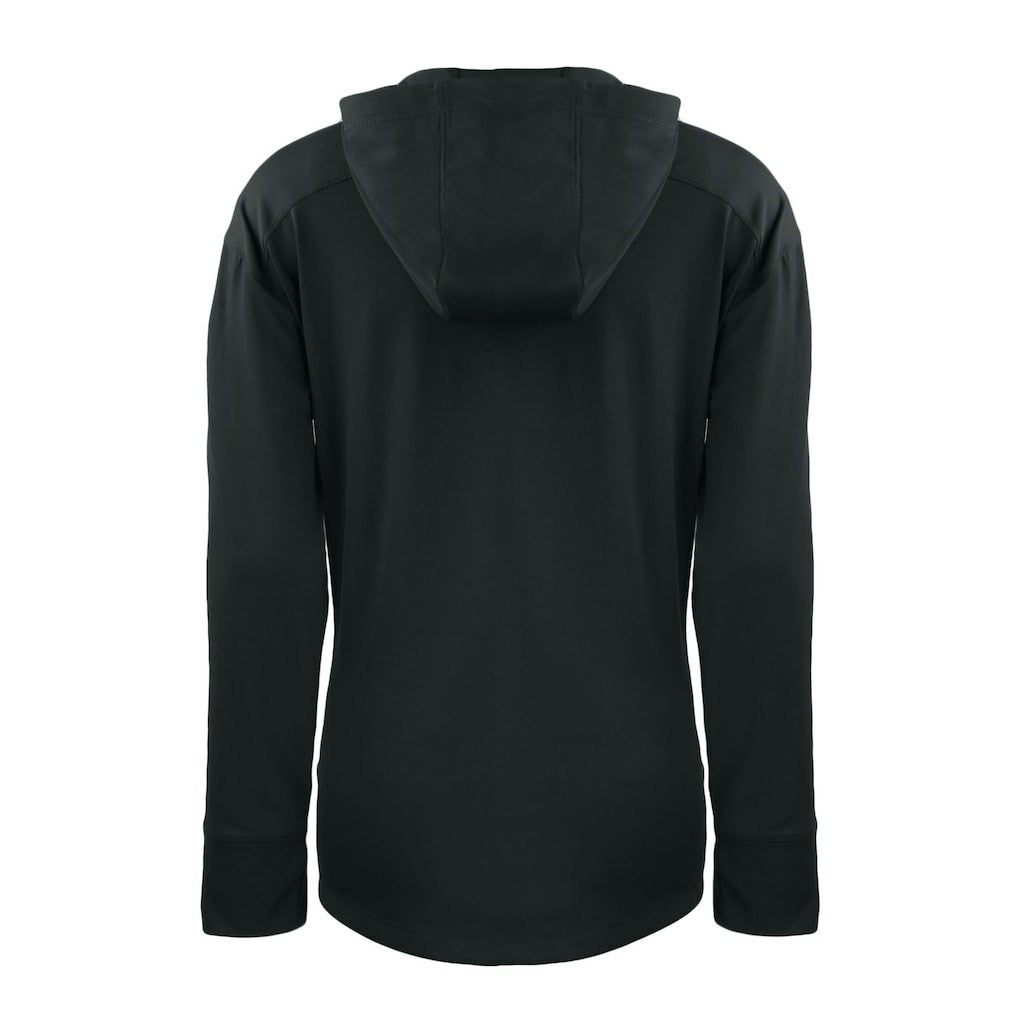 New York Giants Cutter & Buck Women's Helmet Daybreak Eco Recycled Half-Zip Hoodie - Black discount