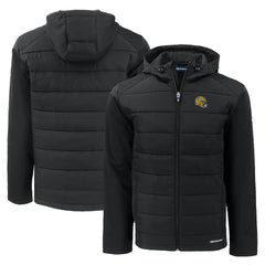 Green Bay Packers Cutter & Buck Helmet Evoke Hybrid Eco Softshell Recycled Full-Zip Hoodie Jacket - Black discount