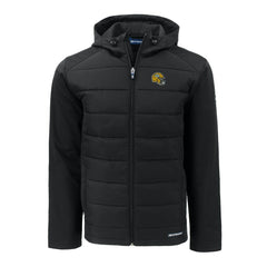 Green Bay Packers Cutter & Buck Helmet Evoke Hybrid Eco Softshell Recycled Full-Zip Hoodie Jacket - Black discount