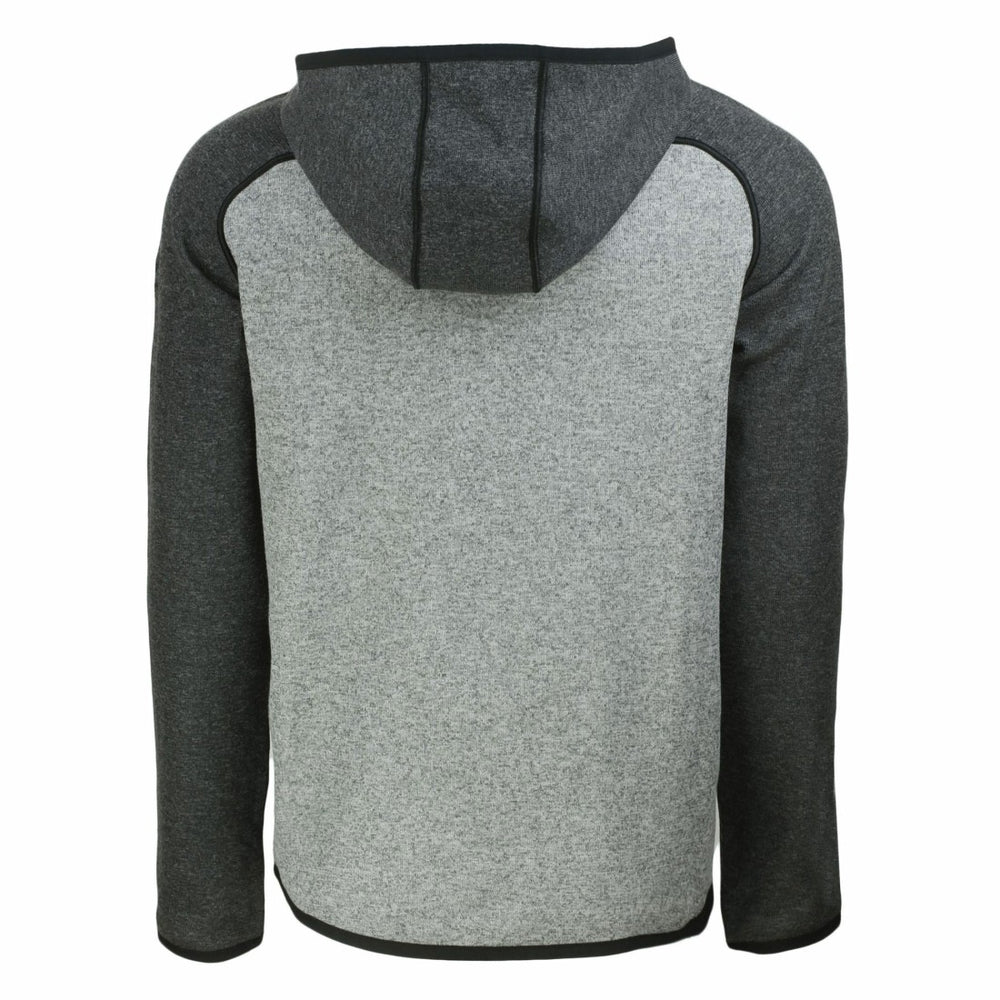 Green Bay Packers Cutter & Buck Helmet Mainsail Sweater-Knit Full-Zip Hoodie - Heather Gray/Heather Charcoal on sale