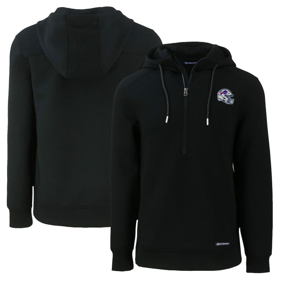 Buffalo Bills Cutter & Buck Helmet Roam Eco Half-Zip Recycled Pullover Hoodie - Black outlet
