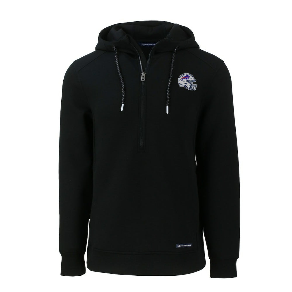 Buffalo Bills Cutter & Buck Helmet Roam Eco Half-Zip Recycled Pullover Hoodie - Black outlet