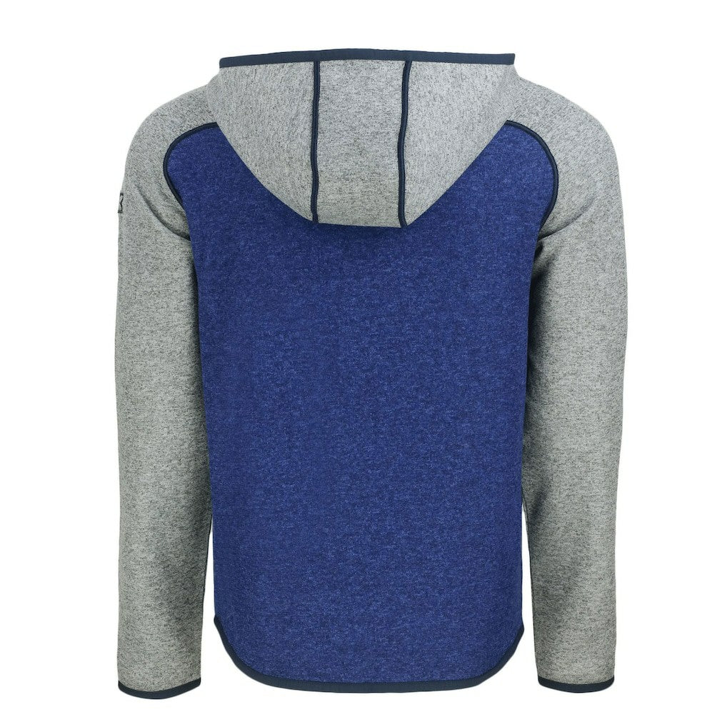 New York Giants Cutter & Buck Helmet Mainsail Sweater-Knit Full-Zip Hoodie - Royal/Heather Gray on sale