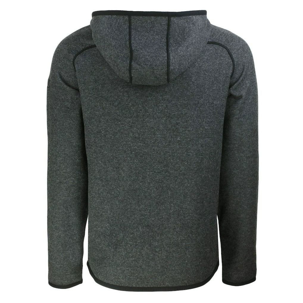 New York Jets Cutter & Buck Helmet Mainsail Sweater-Knit Full-Zip Hoodie - Heather Charcoal discount