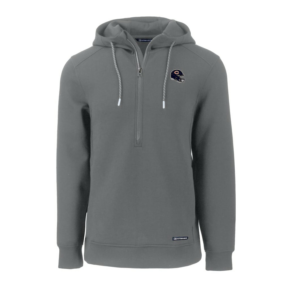 Chicago Bears Cutter & Buck Helmet Roam Eco Half-Zip Recycled Pullover Hoodie - Gray sale