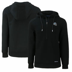 Detroit Lions Cutter & Buck Helmet Roam Eco Half-Zip Recycled Pullover Hoodie - Black sale