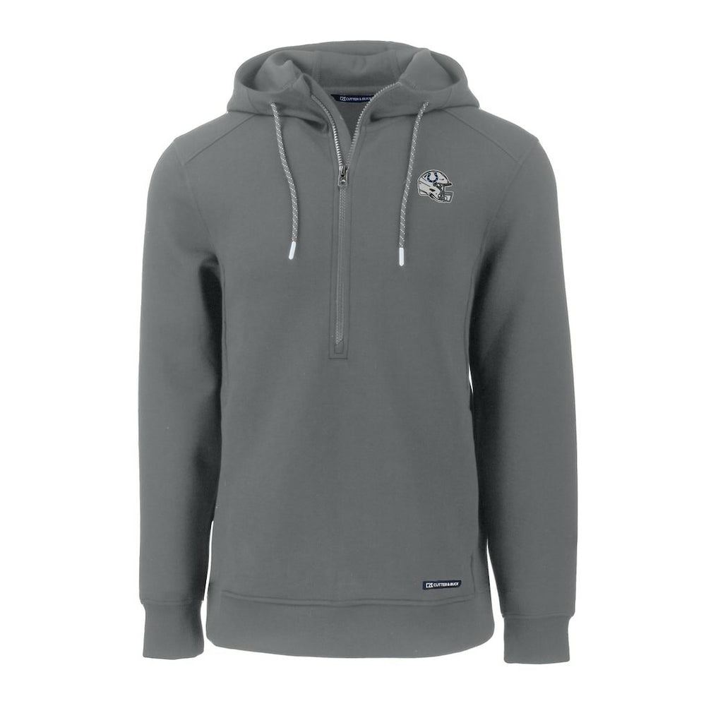 Indianapolis Colts Cutter & Buck Helmet Roam Eco Half-Zip Recycled Pullover Hoodie - Gray on sale
