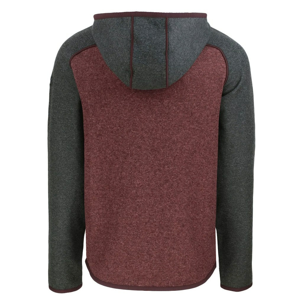 Washington Commanders Cutter & Buck Helmet Mainsail Sweater-Knit Full-Zip Hoodie - Burgundy/Heather Charcoal online