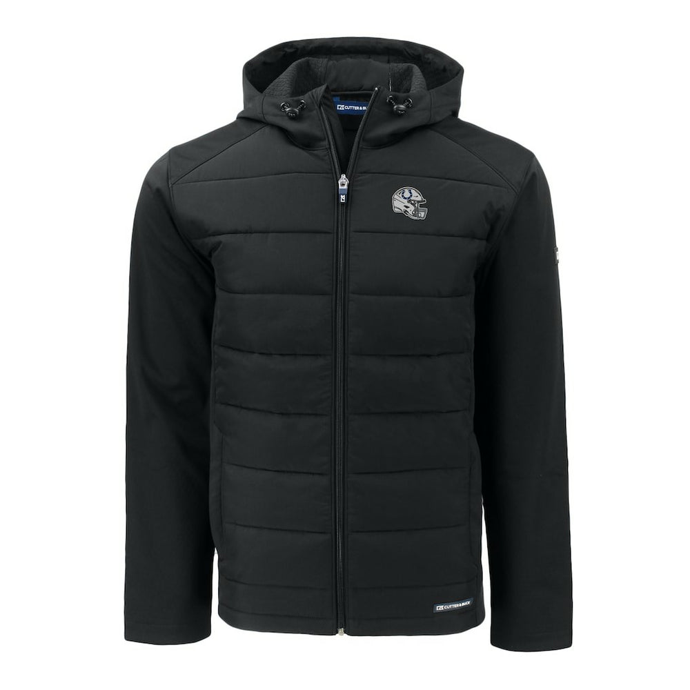Indianapolis Colts Cutter & Buck Helmet Big & Tall Evoke Hybrid Eco Softshell Recycled Full-Zip Hoodie Jacket - Black outlet