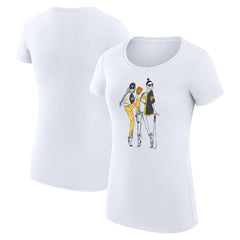 Pittsburgh Pirates G-III 4Her by Carl Banks Women's Super-Slim Fit Lightweight Baseball Girls T-Shirt White