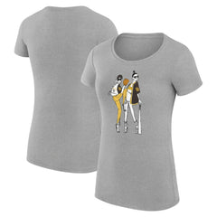 San Diego Padres G-III 4Her by Carl Banks Women's Super-Slim Fit Lightweight Baseball Girls T-Shirt Heather Gray