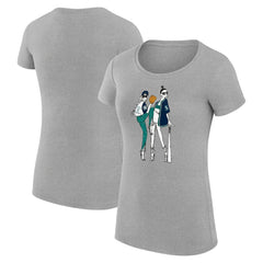 Seattle Mariners G-III 4Her by Carl Banks Women's Super-Slim Fit Lightweight Baseball Girls T-Shirt Heather Gray