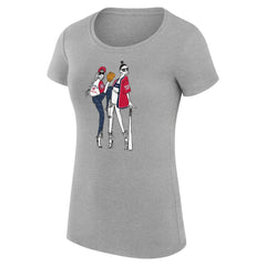 Washington Nationals G-III 4Her by Carl Banks Women's Super-Slim Fit Lightweight Baseball Girls T-Shirt Heather Gray