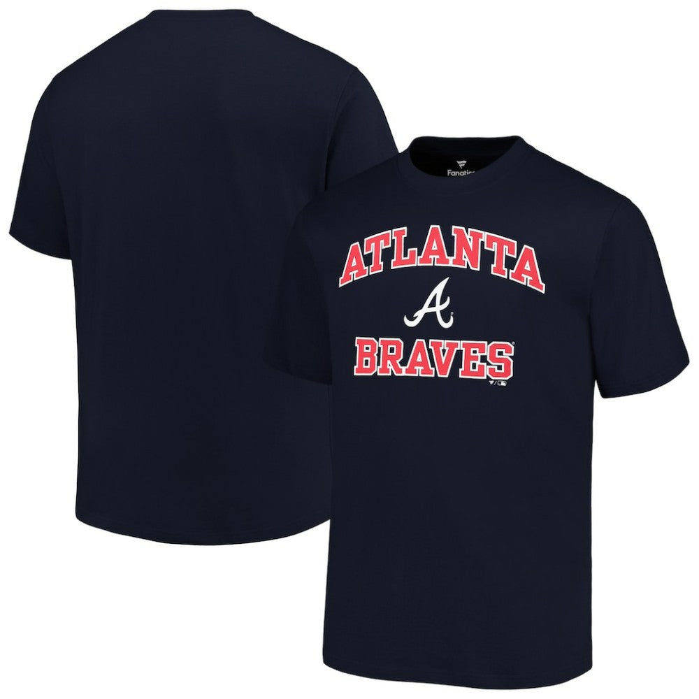 Atlanta Braves Profile Big & Tall Heart & Soul T-Shirt Navy