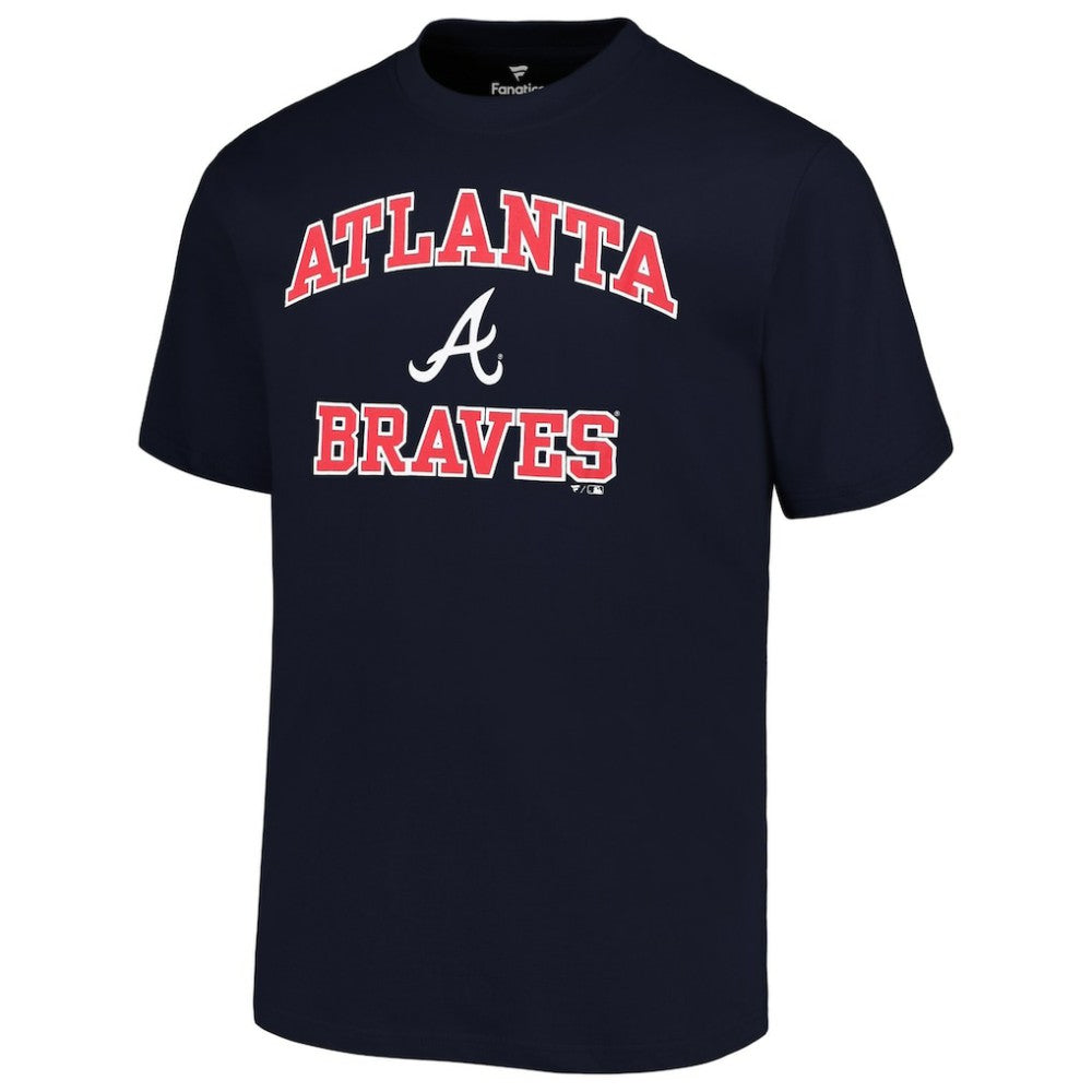 Atlanta Braves Profile Big & Tall Heart & Soul T-Shirt Navy