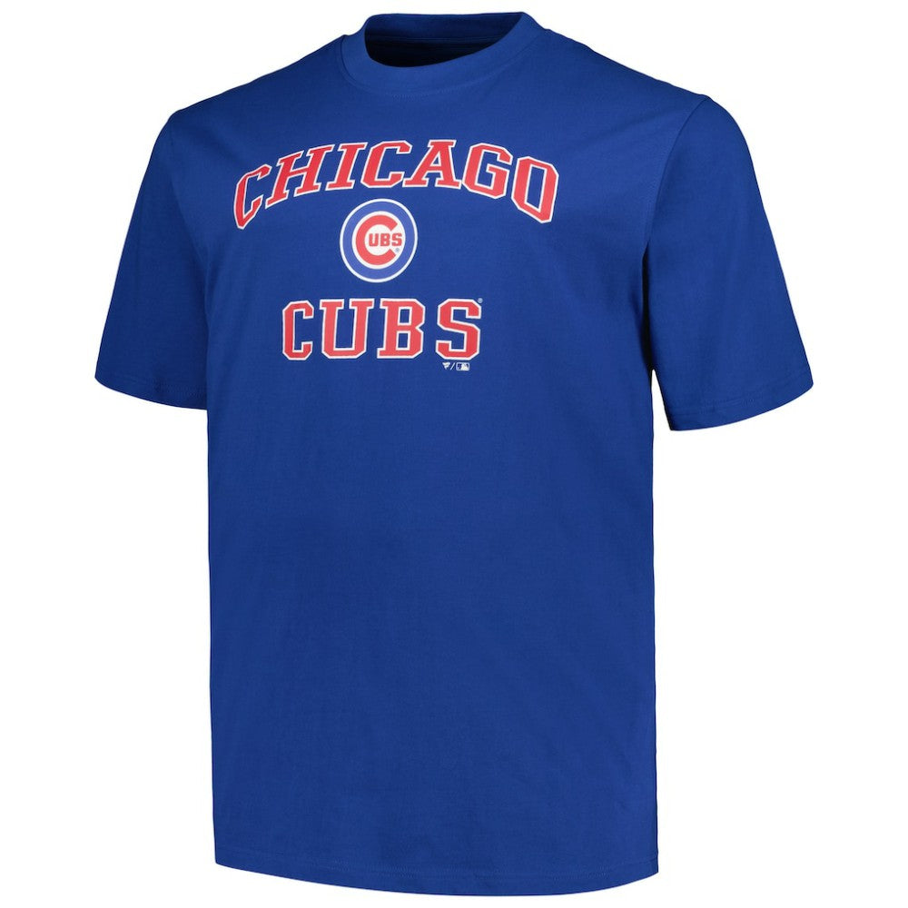 Chicago Cubs Profile Big & Tall Heart & Soul T-Shirt Royal
