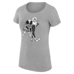 Los Angeles Kings G-III 4Her by Carl Banks Women's Super-Slim Fit Lightweight Hockey Girls T-Shirt - Heather Gray T-shirts