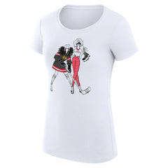 Chicago Blackhawks G-III 4Her by Carl Banks Women's Super-Slim Fit Lightweight Hockey Girls T-Shirt - White T-shirts