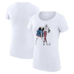Colorado Avalanche G-III 4Her by Carl Banks Women's Super-Slim Fit Lightweight Hockey Girls T-Shirt - White T-shirts