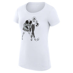 Los Angeles Kings G-III 4Her by Carl Banks Women's Super-Slim Fit Lightweight Hockey Girls T-Shirt - White T-shirts