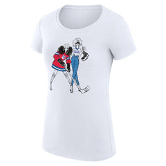 New York Rangers G-III 4Her by Carl Banks Women's Super-Slim Fit Lightweight Hockey Girls T-Shirt - White T-shirts