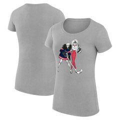 Washington Capitals G-III 4Her by Carl Banks Women's Super-Slim Fit Lightweight Hockey Girls T-Shirt - Heather Gray T-shirts